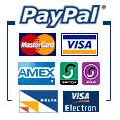 We take credit Card payment via verified and secure Paypal account